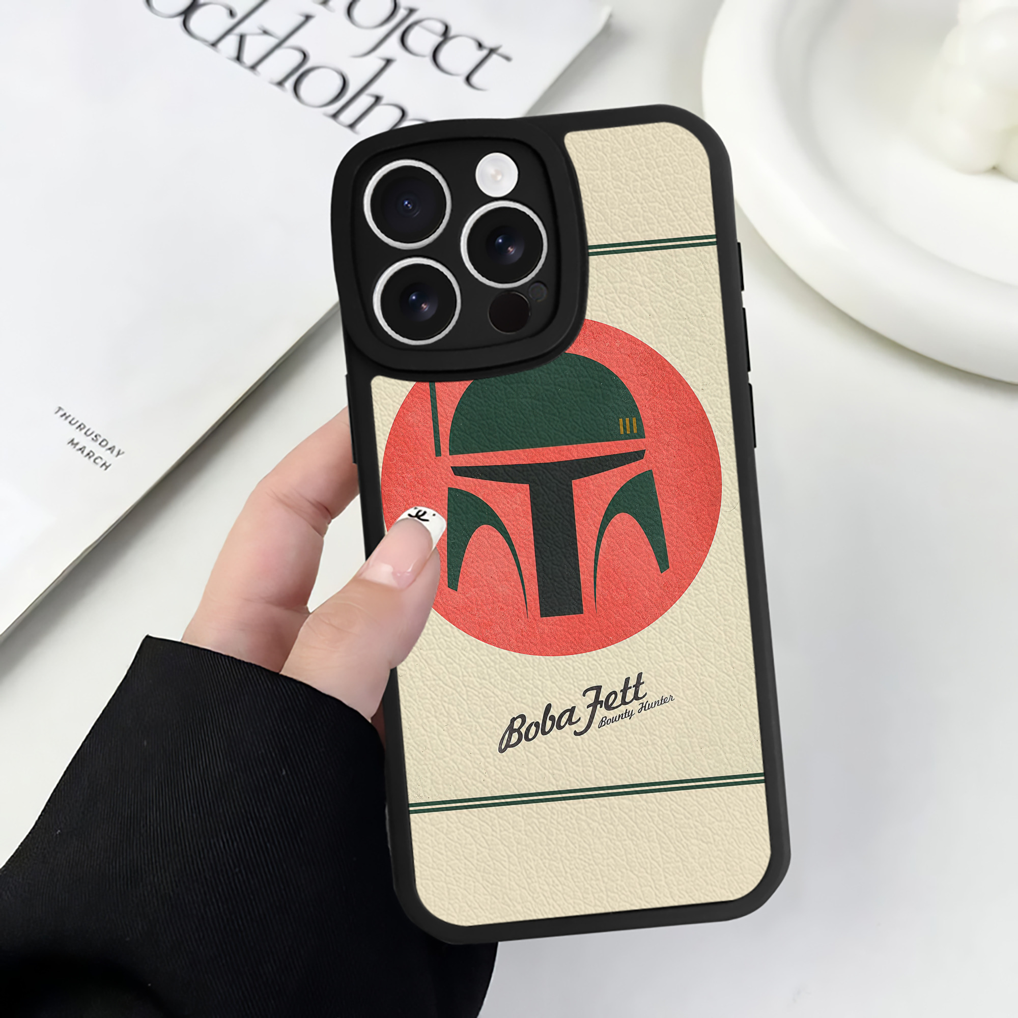 （画像用） スター・ウォーズ Star Wars 【iPhone 16シリーズ対応】シリコンスマホケース（レザー調） 材質：シリコン